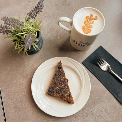 Super Flapjack with a coffee