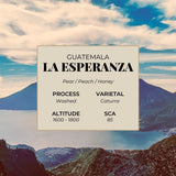 La Esperanza Tasting Card