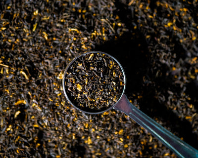 Fine Assam Tea in a spoon