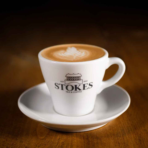 Stokes Flat White Cup with Coffee & Latte Art