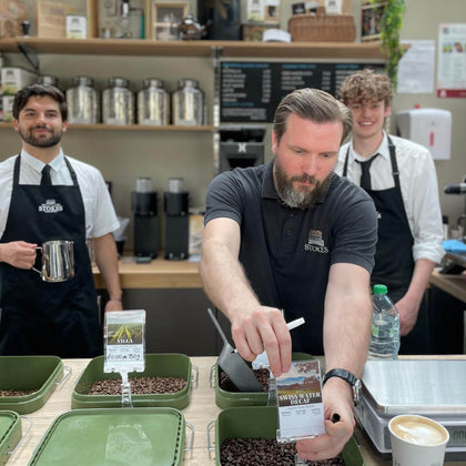 Freshly Roasted Coffee Being Served